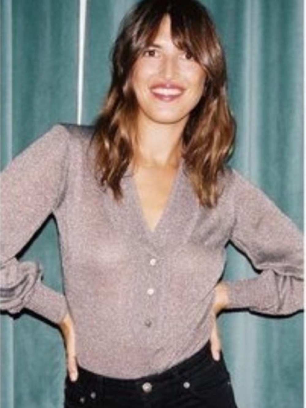 Rouge Paris Phoebe Silver Lurex Women’s Sweater FR 36/US 4